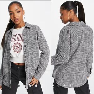 NWT Abercrombie & Fitch | Oversized Houndstooth Tweed Shirt